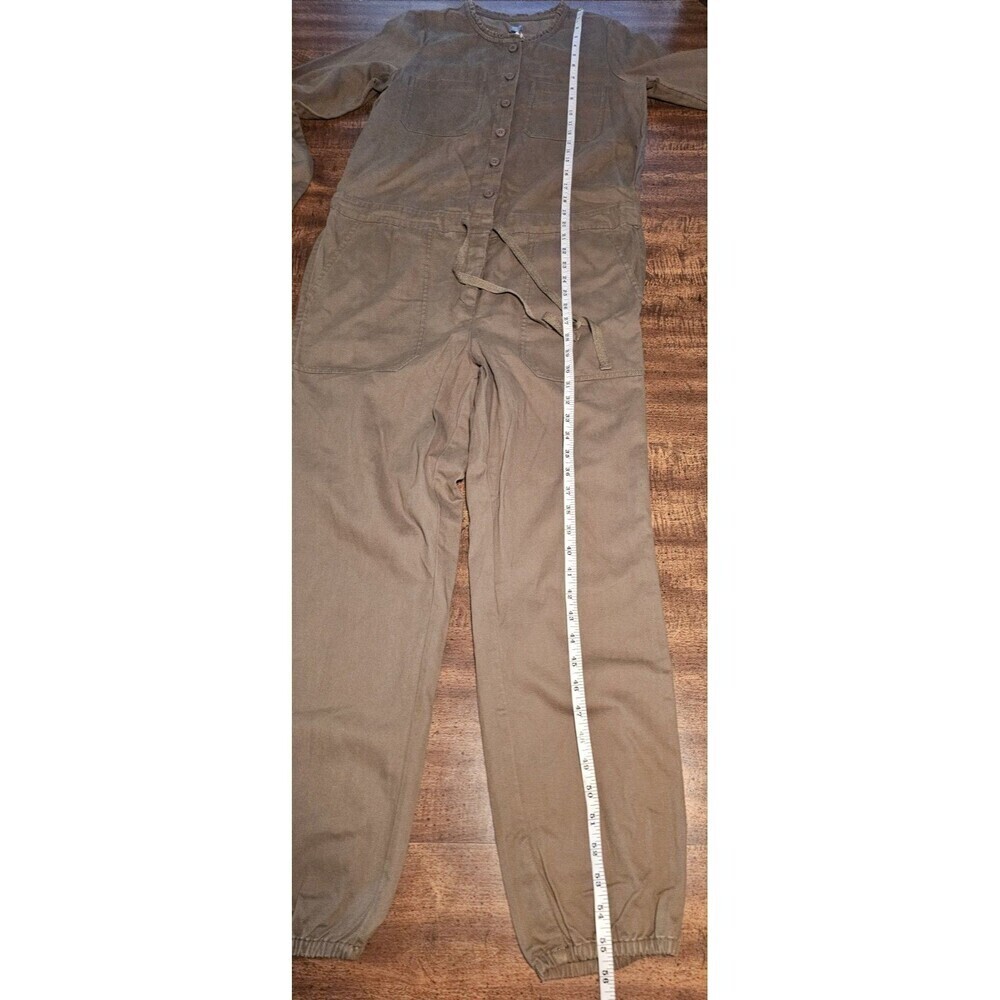 Aerie Softest Utility Tie Waist Button Front Jumpsuit Olive Green Size Small NWT - Picture 15 of 15